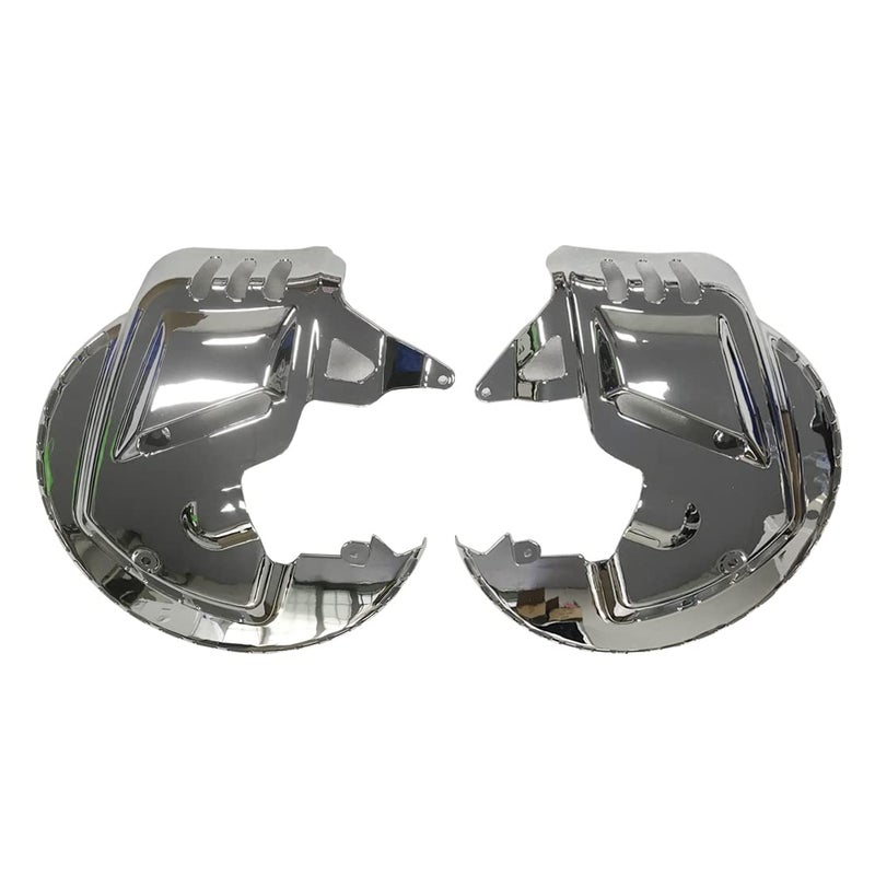 TESWNE Chrome Motorbike Brake Rotor Covers LED Ring Of Fire For Honda Goldwing GL1800 2001-2014 F6B 2013-2015 (Blue) - Image 1